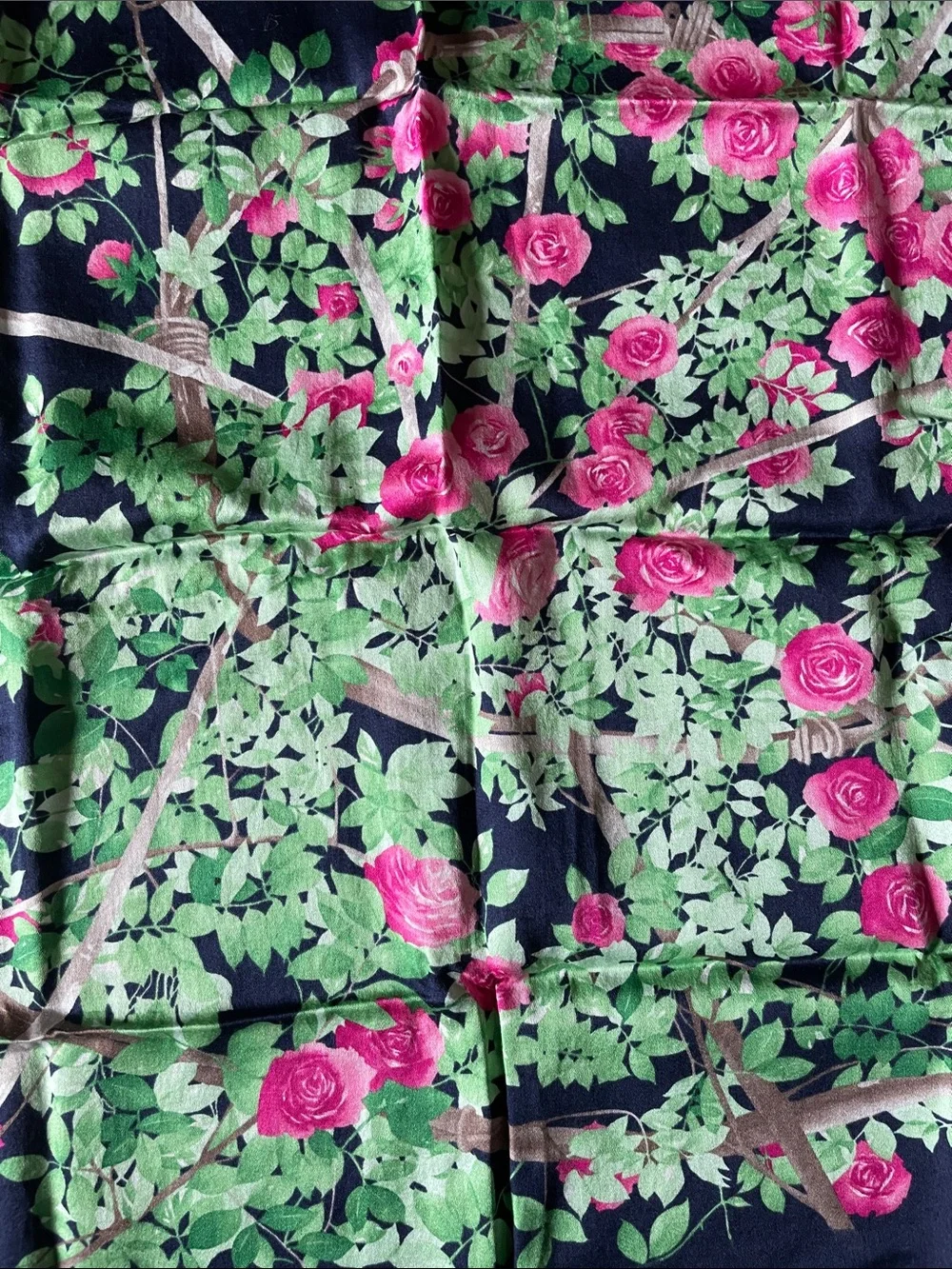 Nina Ricci Floral Handkerchief Bandana Neckerchief Scarf Silk?